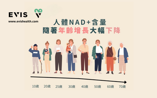 體內NAD-水平低會加速衰老 EVIS HEALTH