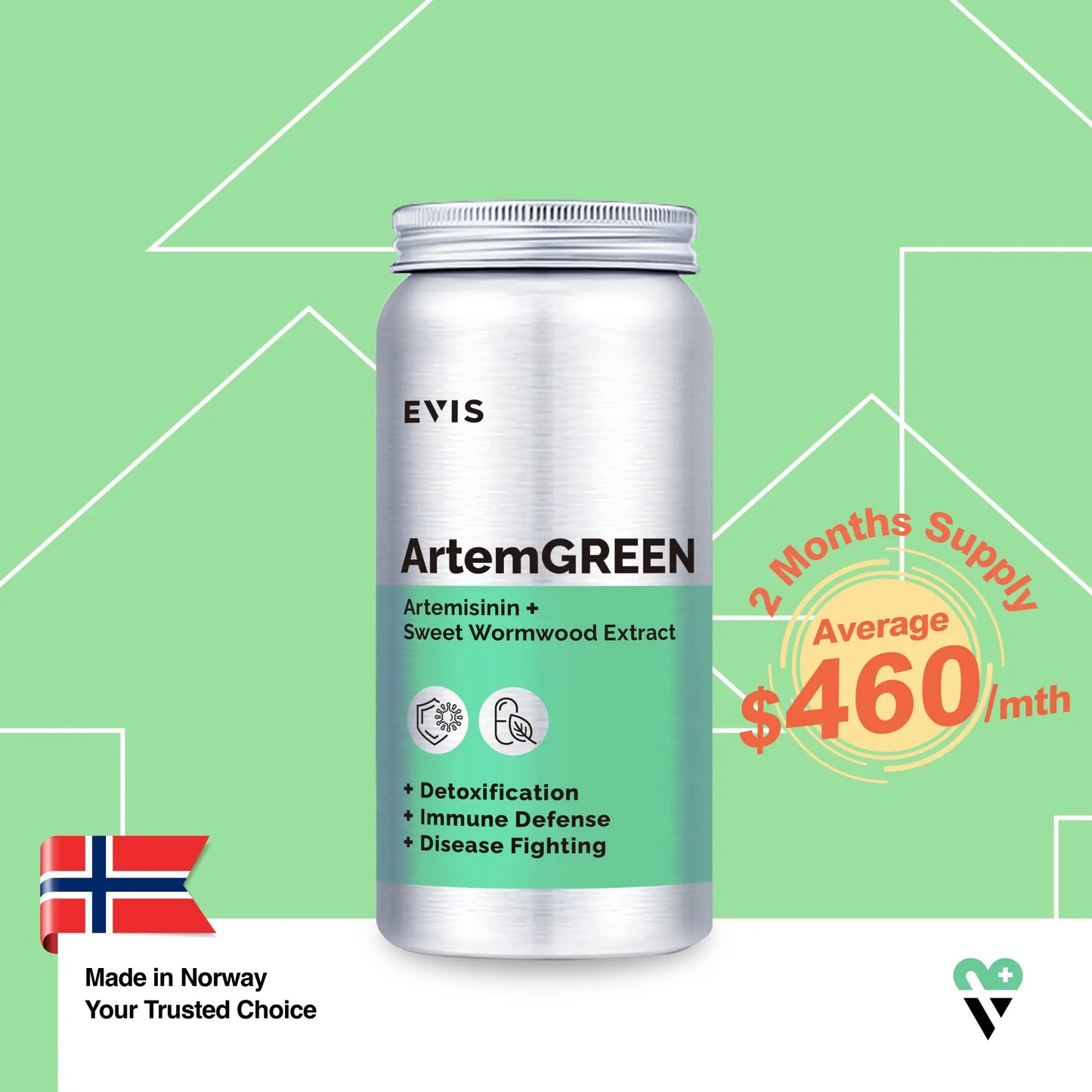 ArtemGREEN 青蒿素(疫後保健之選) | 120粒裝 2個月份量 EVIS