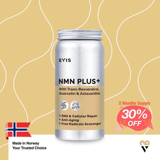 NMN PLUS+研活美肌 (添加白藜蘆醇、槲黃素及蝦青素) | 120粒裝 2個月份量