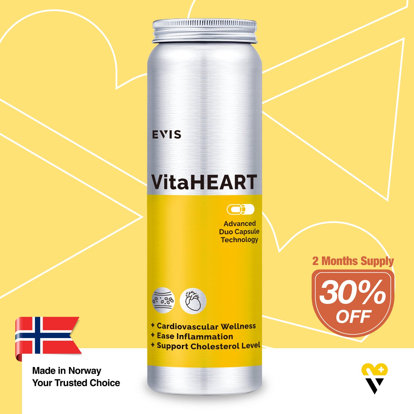 VitaHEART 養心之寶- 二合一DuoCap®膠囊技術 | 120粒裝 2個月份量